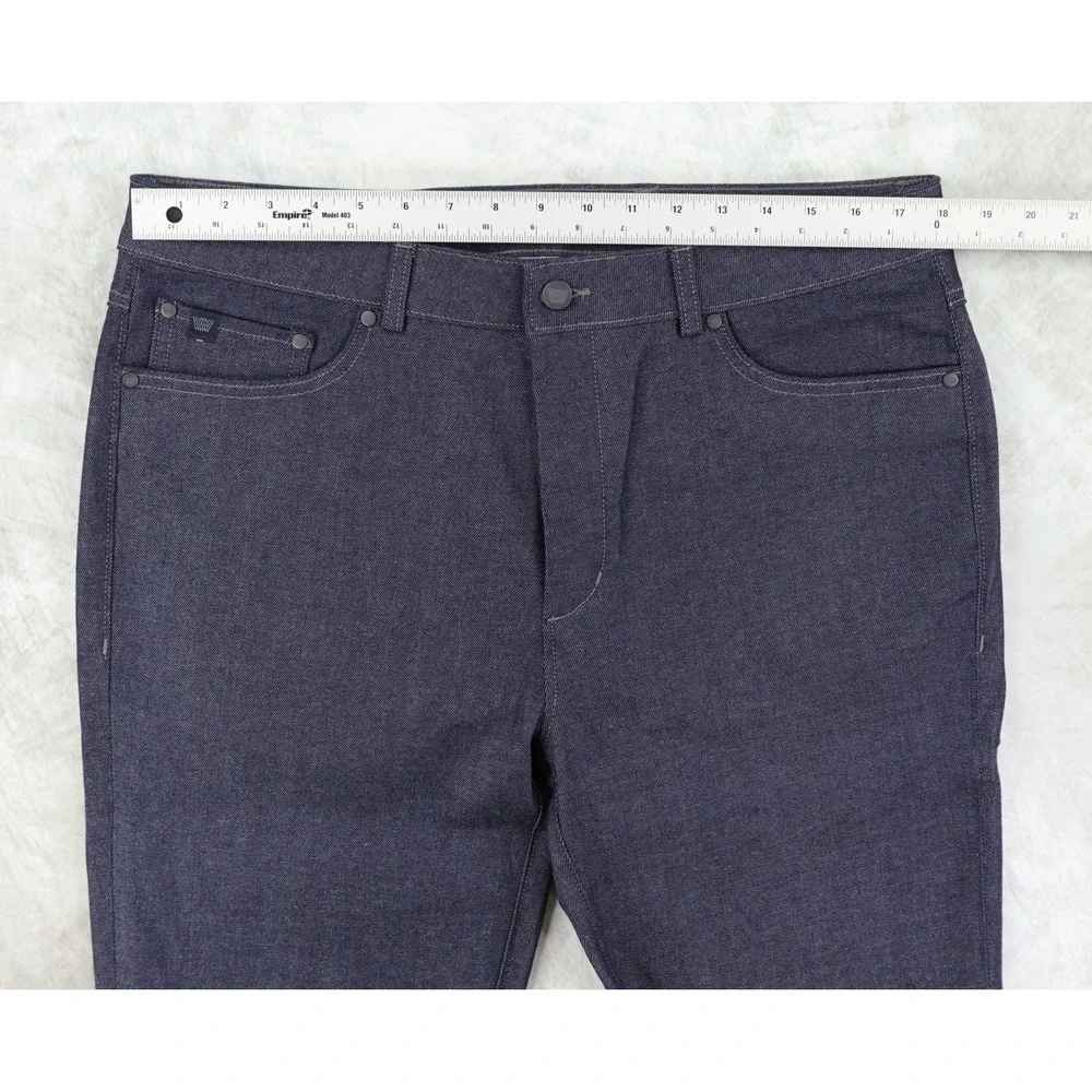 Mack Weldon Silver Denim Pants Jeans Mens 36x32 Indigo Blue Slim Straight Tech
